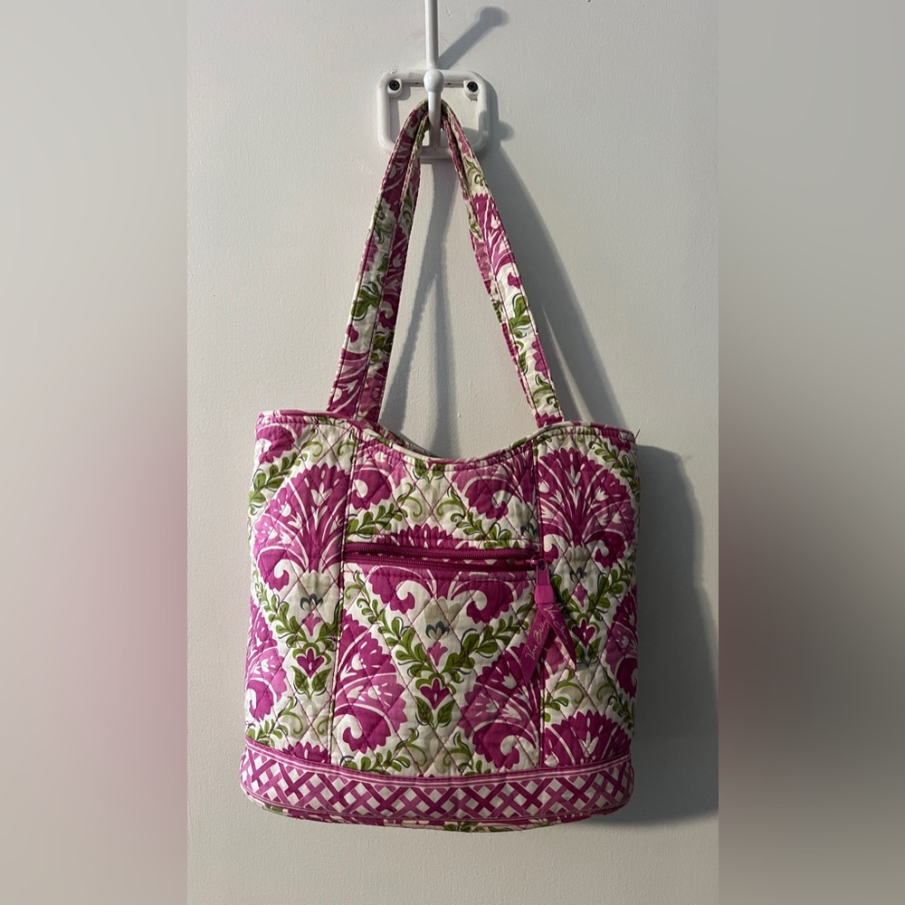 CLEAN Vera Bradley Julep Tulip Floral Pink Tote Bag Handbag